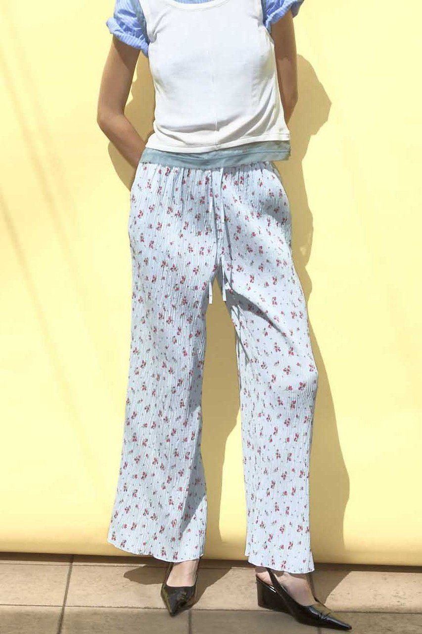 【メゾンスペシャル/MAISON SPECIAL】のSmall Flower Pleated Pants/スモールフラワープリーツパンツ 人気、トレンドファッション・服の通販 founy(ファニー)  ファッション Fashion レディースファッション Fashion for Women パンツ Pants & Trousers クリスタル Crystal, Swarovski ジャケット Jacket, Outerwear ストレッチ Stretch, Stretchy Fabric ストレート Straight, Straight Cut セットアップ Set-Up, Coordinated Outfit タンク Tank Top, Sleeveless Top フェミニン Feminine, Girly プリント Print, Printed Pattern プリーツ Pleats, Pleated リラックス Relax, Relaxed Fit おすすめ Recommended / Our Picks 夏 Summer エレガント 上品 Elegant other-7|ID: prp329100004565404 ipo3291000000034386809