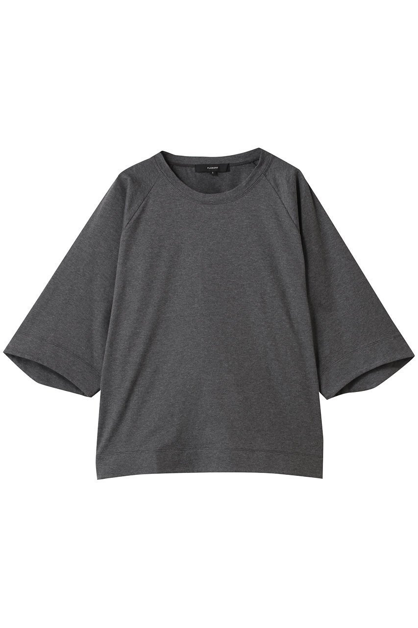 【フローレント/FLORENT】のコットン天竺 カットソー インテリア・キッズ・メンズ・レディースファッション・服の通販 founy(ファニー) 　ファッション　Fashion　レディースファッション　WOMEN　トップス・カットソー　Tops/Tshirt　シャツ/ブラウス　Shirts/Blouses　ロング / Tシャツ　T-Shirts　カットソー　Cut and Sewn　2025年　2025　カットソー　Cut And Sew　ショート　Short　シンプル　Simple　スリーブ　Sleeve　トレンド　Trend　ワイド　Wide　今季　This Season　定番　Standard　A/W・秋冬　Aw・Autumn/Winter・Fw・Fall-Winter　チャコールグレー|ID: prp329100004565408 ipo3291000000032287084