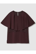 【アナイ/ANAYI】の【Saori Oyamada×SLOANE×ANAYI】ドライポンチラッフルケープ プルオーバー 人気、トレンドファッション・服の通販 founy(ファニー) ファッション Fashion レディースファッション WOMEN トップス・カットソー Tops/Tshirt シャツ/ブラウス Shirts/Blouses ロング / Tシャツ T-Shirts プルオーバー Pullover カットソー Cut and Sewn カットソー Cut And Sew コレクション Collection ショート Short スリーブ Sleeve デニム Denim トリプル Triple ドレープ Drape ベーシック Basic モダン Modern おすすめ Recommend NEW・新作・新着・新入荷 New Arrivals thumbnail ボルドー|ID: prp329100004566704 ipo3291000000032296441