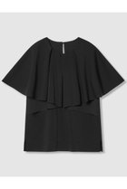 【アナイ/ANAYI】の【Saori Oyamada×SLOANE×ANAYI】ドライポンチラッフルケープ プルオーバー 人気、トレンドファッション・服の通販 founy(ファニー) ファッション Fashion レディースファッション WOMEN トップス・カットソー Tops/Tshirt シャツ/ブラウス Shirts/Blouses ロング / Tシャツ T-Shirts プルオーバー Pullover カットソー Cut and Sewn カットソー Cut And Sew コレクション Collection ショート Short スリーブ Sleeve デニム Denim トリプル Triple ドレープ Drape ベーシック Basic モダン Modern おすすめ Recommend NEW・新作・新着・新入荷 New Arrivals thumbnail ブラック|ID: prp329100004566704 ipo3291000000032296443