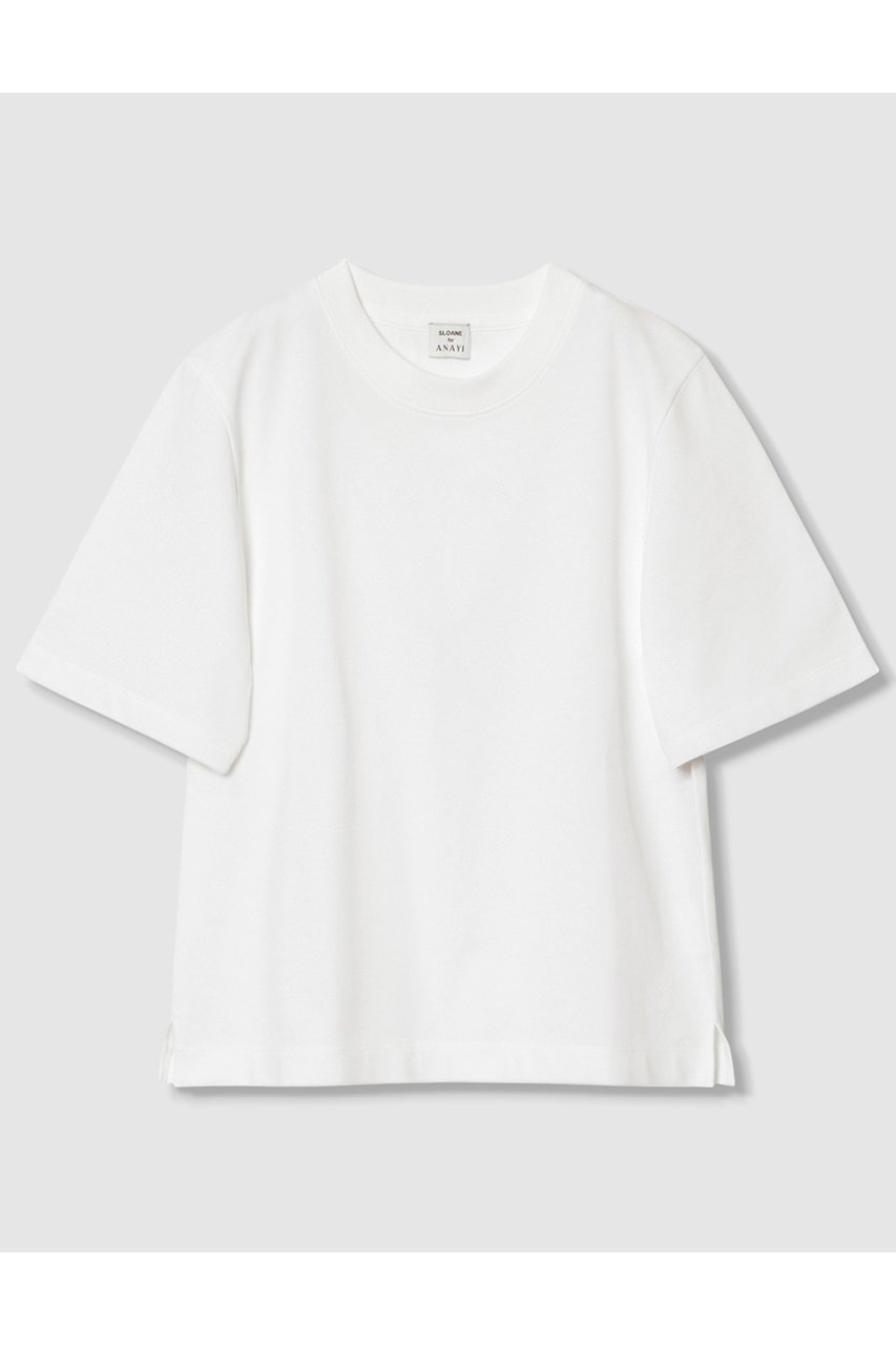 【アナイ/ANAYI】の【Saori Oyamada×SLOANE×ANAYI】コットン天竺コンパクトTシャツ インテリア・キッズ・メンズ・レディースファッション・服の通販 founy(ファニー) 　ファッション　Fashion　レディースファッション　WOMEN　トップス・カットソー　Tops/Tshirt　シャツ/ブラウス　Shirts/Blouses　ロング / Tシャツ　T-Shirts　カットソー　Cut and Sewn　コレクション　Collection　コンパクト　Compact　ショート　Short　スリット　Slit　スリーブ　Sleeve　トリプル　Triple　ベーシック　Basic　ボトム　Bottom　ボーダー　Border　NEW・新作・新着・新入荷　New Arrivals　ホワイト|ID: prp329100004566705 ipo3291000000032296449