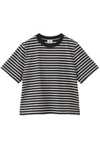 【アナイ/ANAYI】の【Saori Oyamada×SLOANE×ANAYI】コットン天竺コンパクトTシャツ 人気、トレンドファッション・服の通販 founy(ファニー) ファッション Fashion レディースファッション Fashion for Women トップス・カットソー Cut & Sew Tops シャツ・ブラウス・オフィスカジュアル Elegant Blouses & Button-Ups ロングTシャツ・Tシャツ Longline T-Shirts & Tees カットソー・ベーシックTシャツ Cut-and-Sewn Tops / Stretch Tees & Basics コレクション Collection, Seasonal Line コンパクト Compact, Small Size ショート Short, Short Length スリット Slit, Slit Detail スリーブ Sleeve, Long Sleeve / Short Sleeve トリプル Triple, Three Layers ベーシック Basic, Essential ボトム Bottoms, Lower Wear ボーダー Border, Stripe thumbnail ブラック|ID: prp329100004566705 ipo3291000000032812331