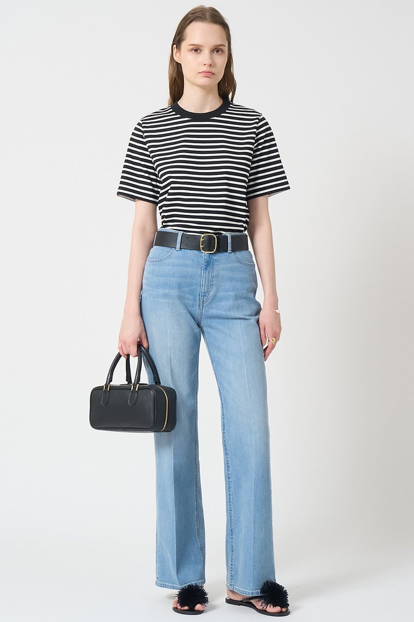 【アナイ/ANAYI】の【Saori Oyamada×SLOANE×ANAYI】コットン天竺コンパクトTシャツ 人気、トレンドファッション・服の通販 founy(ファニー) 　ファッション　Fashion　レディースファッション　Fashion for Women　トップス・カットソー　Cut & Sew Tops　シャツ・ブラウス・オフィスカジュアル　Elegant Blouses & Button-Ups　ロングTシャツ・Tシャツ　Longline T-Shirts & Tees　カットソー・ベーシックTシャツ　Cut-and-Sewn Tops / Stretch Tees & Basics　コレクション　Collection, Seasonal Line　コンパクト　Compact, Small Size　ショート　Short, Short Length　スリット　Slit, Slit Detail　スリーブ　Sleeve, Long Sleeve / Short Sleeve　トリプル　Triple, Three Layers　ベーシック　Basic, Essential　ボトム　Bottoms, Lower Wear　ボーダー　Border, Stripe　other-8|ID: prp329100004566705 ipo3291000000032812338