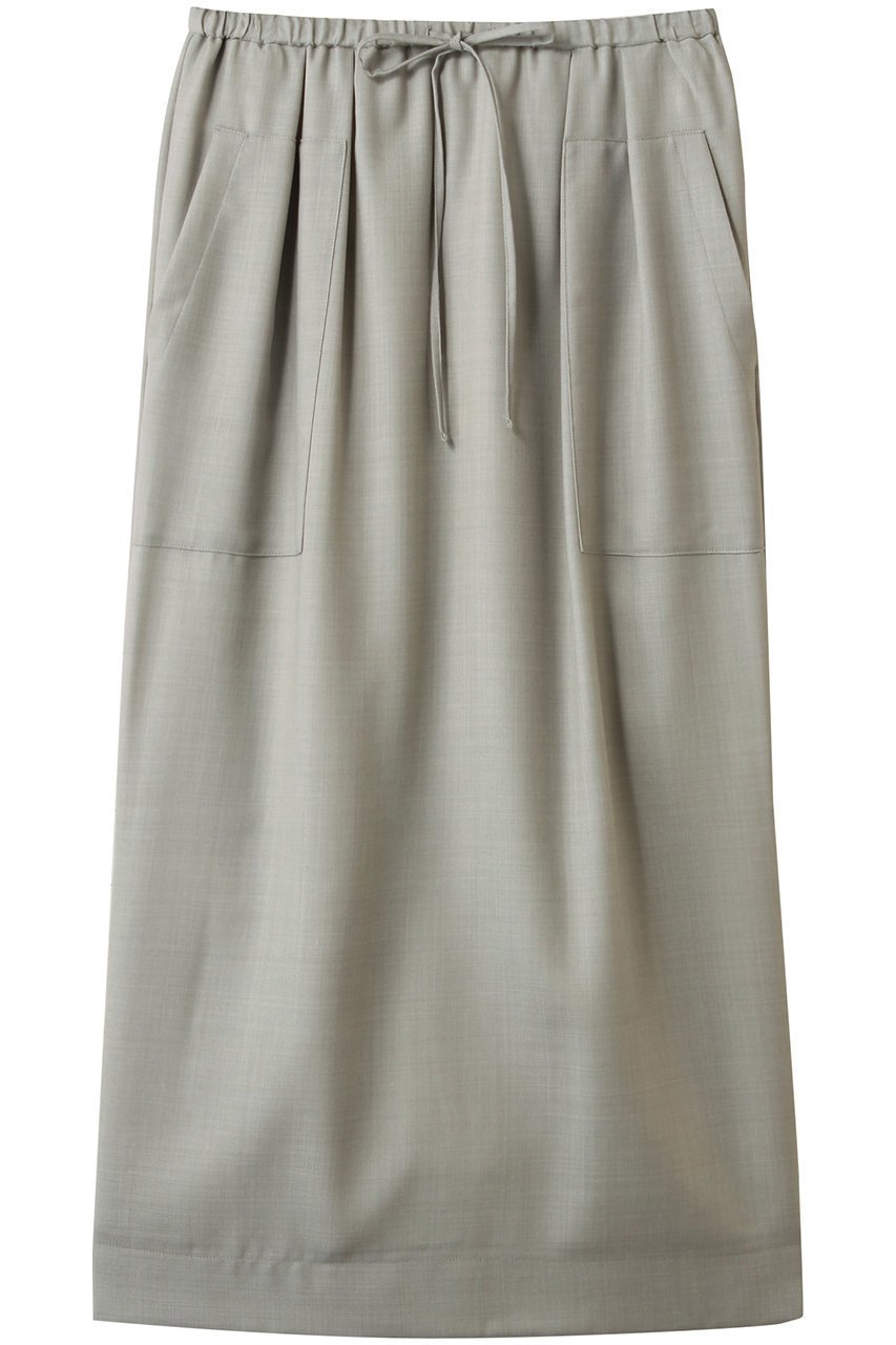 【エブール/ebure】のドライビエラ イージーロングスカート インテリア・キッズ・メンズ・レディースファッション・服の通販 founy(ファニー) 　ファッション　Fashion　レディースファッション　Fashion for Women　スカート　Skirts　ロングスカート　Long Skirts / Maxi & Midi Skirts　なめらか　Smooth, Silky Texture　シルク　Silk, 100% Silk　ポケット　Pocket, Pocket Detail　ロング　Long, Long-Length　ライトグリーン|ID: prp329100004567702 ipo3291000000035887536