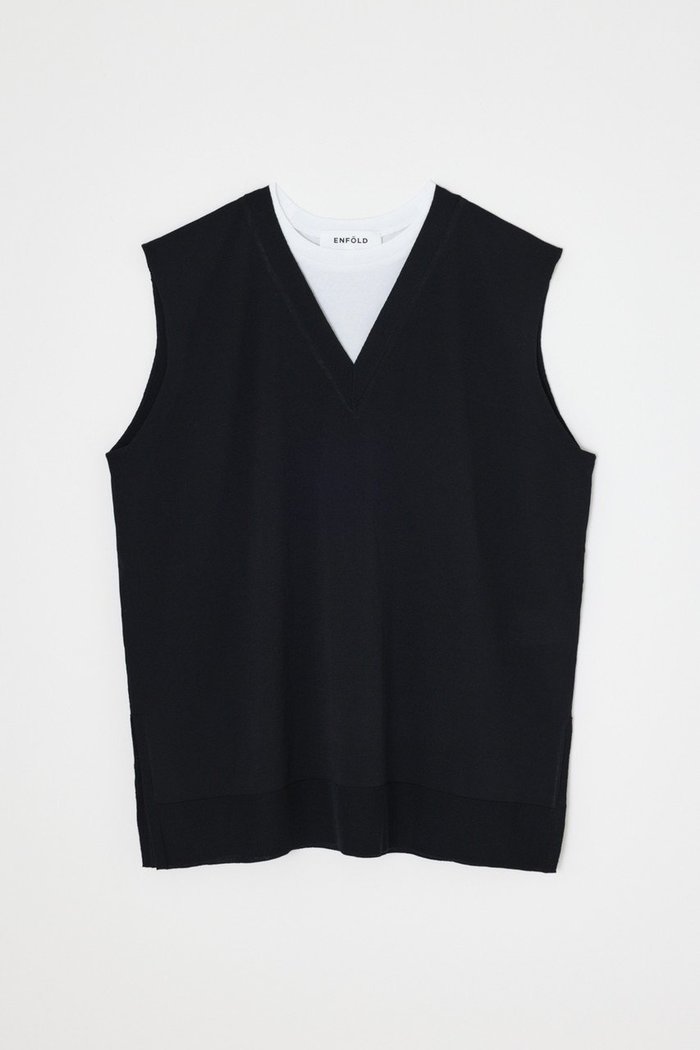 【エンフォルド/ENFOLD】のSLEEVELESS PULLOVER/プルオーバー インテリア・キッズ・メンズ・レディースファッション・服の通販 founy(ファニー) https://founy.com/ ファッション Fashion レディースファッション Ladies' Fashion Online トップス・カットソー Tops/Tshirt キャミソール / ノースリーブ No Sleeves シャツ/ブラウス Shirts/Blouses プルオーバー Pullover カットソー Cut And Sew シンプル Simple ドッキング Docking ノースリーブ No Sleeve |ID: prp329100004568663 ipo3291000000032321453
