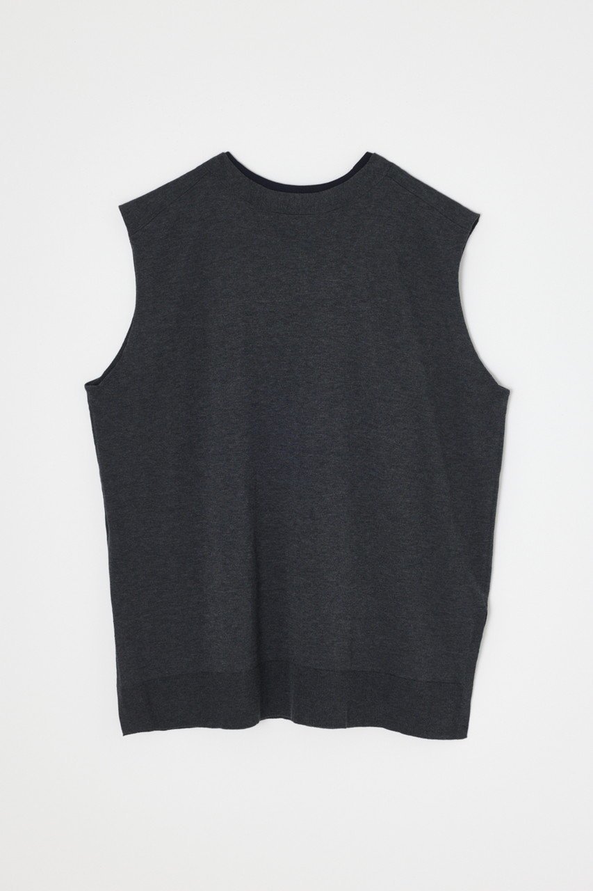 【エンフォルド/ENFOLD】のSLEEVELESS PULLOVER/プルオーバー 人気、トレンドファッション・服の通販 founy(ファニー) 　ファッション　Fashion　レディースファッション　Ladies' Fashion Online　トップス・カットソー　Tops/Tshirt　キャミソール / ノースリーブ　No Sleeves　シャツ/ブラウス　Shirts/Blouses　プルオーバー　Pullover　カットソー　Cut And Sew　シンプル　Simple　ドッキング　Docking　ノースリーブ　No Sleeve　other-2|ID: prp329100004568663 ipo3291000000032321457
