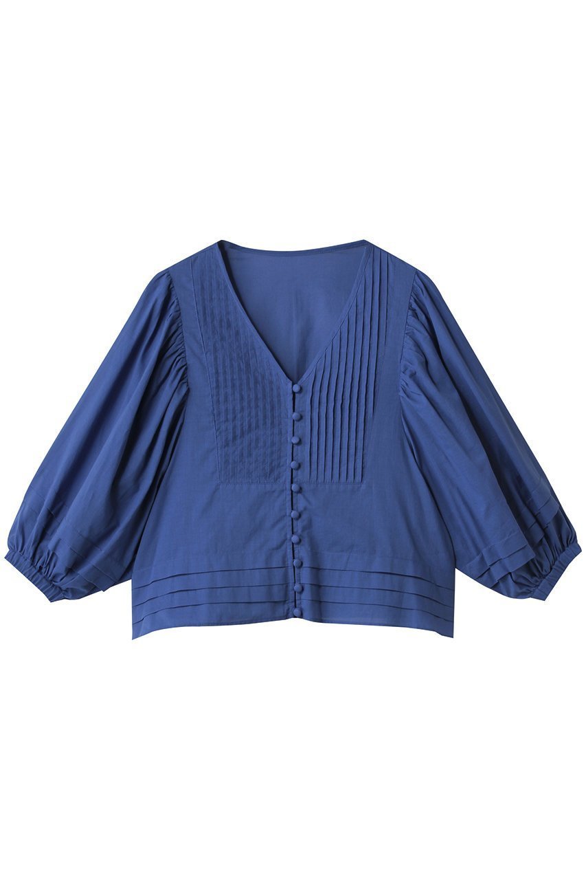 【スリー ドッツ/three dots】のコットンローン フレアカラー シャツ インテリア・キッズ・メンズ・レディースファッション・服の通販 founy(ファニー) 　ファッション　Fashion　レディースファッション　WOMEN　トップス・カットソー　Tops/Tshirt　シャツ/ブラウス　Shirts/Blouses　エレガント 上品　Elegant　ギャザー　Gather　シアー　Sheer　スリーブ　Sleeve　ダウン　Down　デニム　Denim　トレンド　Trend　フレア　Flare　リュクス　Luxe　ロング　Long　再入荷　Restock/Back In Stock/Re Arrival　ロイヤルブルー|ID: prp329100004568671 ipo3291000000032321501
