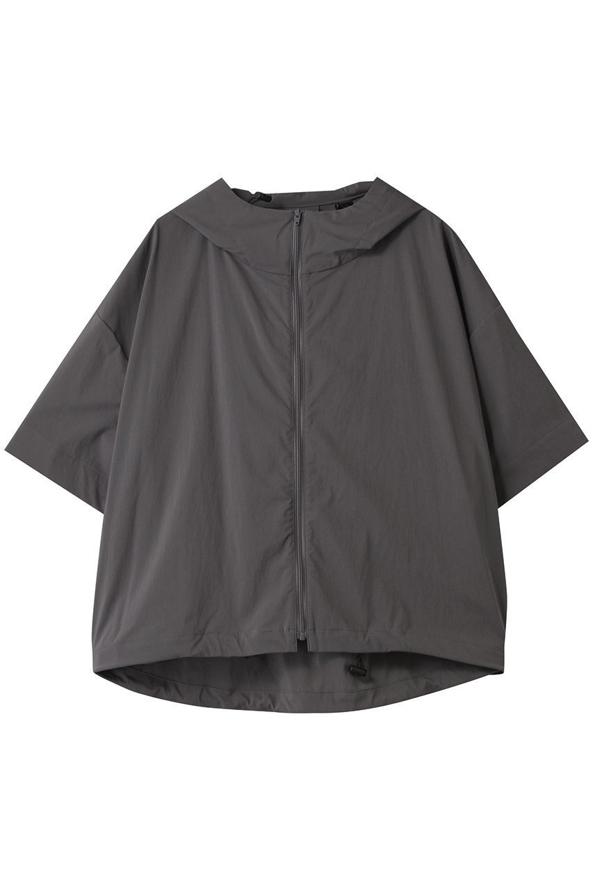 【スリー ドッツ/three dots】のシーサイドライン ハーフスリーブフーディ インテリア・キッズ・メンズ・レディースファッション・服の通販 founy(ファニー) 　ファッション　Fashion　レディースファッション　WOMEN　トップス・カットソー　Tops/Tshirt　シャツ/ブラウス　Shirts/Blouses　パーカ　Sweats　ロング / Tシャツ　T-Shirts　スウェット　Sweat　カットソー　Cut and Sewn　アウトドア　Outdoor　シンプル　Simple　NEW・新作・新着・新入荷　New Arrivals　チャコール|ID: prp329100004568673 ipo3291000000032321517