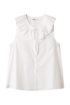 【ビリティス ディセッタン/Bilitis dix-sept ans】 ビッグカラートップス人気、トレンドファッション・服の通販 founy(ファニー) ファッション Fashion レディースファッション Fashion for Women トップス・カットソー Cut & Sew Tops キャミソール&ノースリーブ Camisoles & Sleeveless Tops シャツ・ブラウス・オフィスカジュアル Elegant Blouses & Button-Ups デニム Denim, Jeans Material トレンド Trend, Trending Now ノースリーブ Sleeveless, No-Sleeve ビッグ Big, Oversized フェミニン Feminine, Girly フレア Flare, Flared ミックス Mix, Mixed Style リボン Ribbon, Bow |ID:prp329100004568678