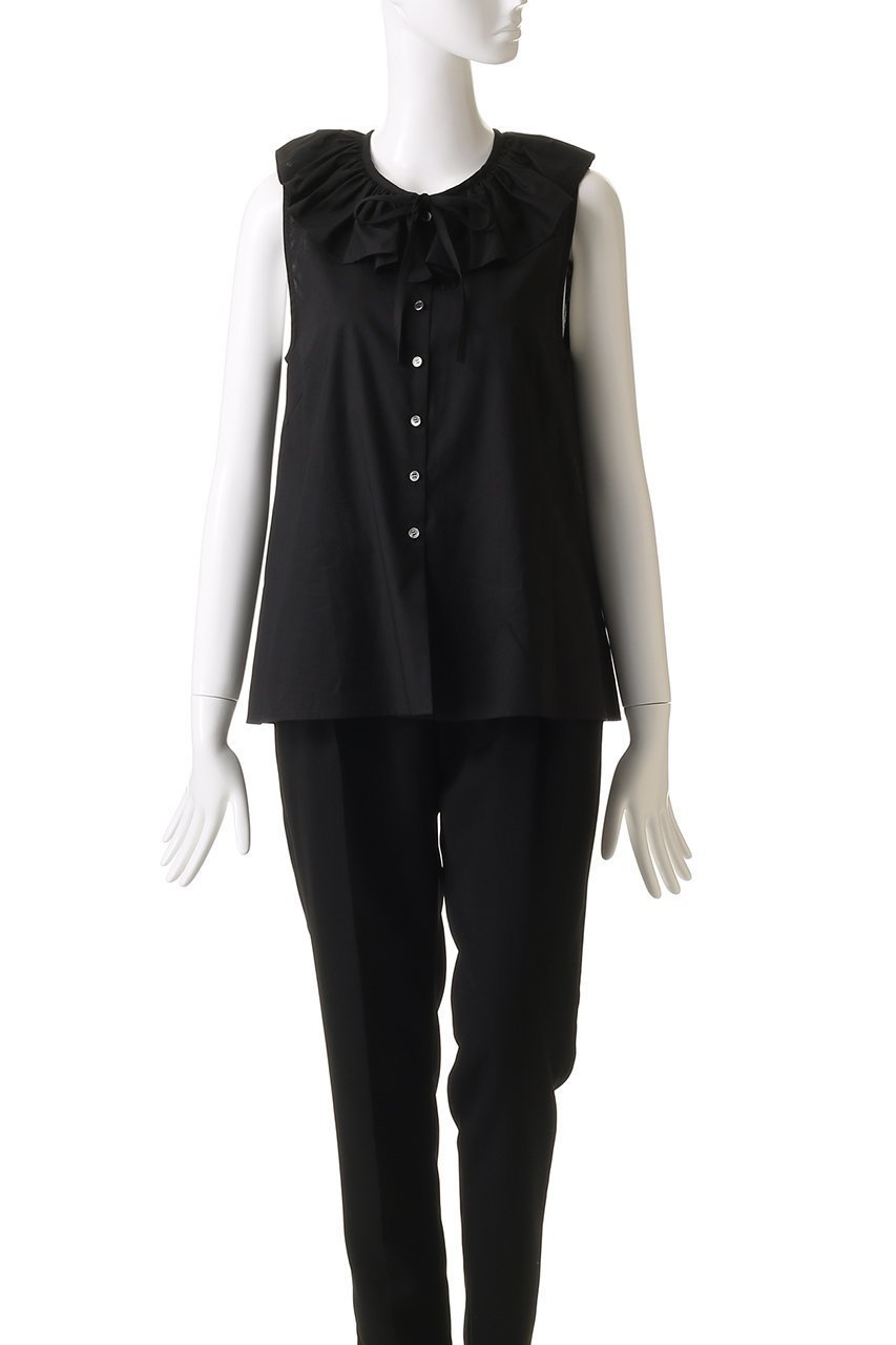 【ビリティス ディセッタン/Bilitis dix-sept ans】のビッグカラートップス 人気、トレンドファッション・服の通販 founy(ファニー) 　ファッション　Fashion　レディースファッション　Fashion for Women　トップス・カットソー　Cut & Sew Tops　キャミソール&ノースリーブ　Camisoles & Sleeveless Tops　シャツ・ブラウス・オフィスカジュアル　Elegant Blouses & Button-Ups　デニム　Denim, Jeans Material　トレンド　Trend, Trending Now　ノースリーブ　Sleeveless, No-Sleeve　ビッグ　Big, Oversized　フェミニン　Feminine, Girly　フレア　Flare, Flared　ミックス　Mix, Mixed Style　リボン　Ribbon, Bow　other-2|ID: prp329100004568678 ipo3291000000036082964