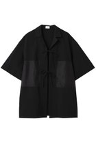 【マノフ/MANOF】のLINEN SHEER DOCKING/シャツ BLACK|ID:prp329100004568679