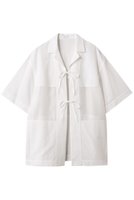 【マノフ/MANOF】のLINEN SHEER DOCKING/シャツ 人気、トレンドファッション・服の通販 founy(ファニー) ファッション Fashion レディースファッション Fashion for Women トップス・カットソー Cut & Sew Tops シャツ・ブラウス・オフィスカジュアル Elegant Blouses & Button-Ups サテン Satin, Glossy Fabric ショート Short, Short Length スリーブ Sleeve, Long Sleeve / Short Sleeve フロント Front, Front Design リネン Linen, Linen Fabric リボン Ribbon, Bow ワイド Wide, Wide Fit |ID:prp329100004568679