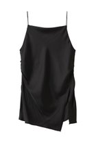 【クラネ/CLANE】のDRAPE SATIN CAMISOLE TOPS/キャミソール BLACK|ID:prp329100004568681