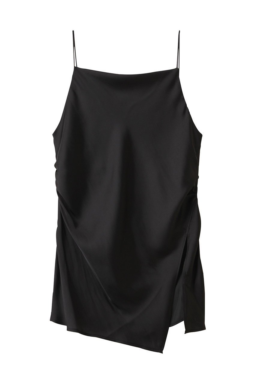 【クラネ/CLANE】のDRAPE SATIN CAMISOLE TOPS/キャミソール インテリア・キッズ・メンズ・レディースファッション・服の通販 founy(ファニー) 　ファッション　Fashion　レディースファッション　WOMEN　トップス・カットソー　Tops/Tshirt　キャミソール / ノースリーブ　No Sleeves　シャツ/ブラウス　Shirts/Blouses　おすすめ　Recommend　なめらか　Smooth　キャミソール　Camisole　サテン　Satin　シンプル　Simple　ドレープ　Drape　ノースリーブ　No Sleeve　エレガント 上品　Elegant　NEW・新作・新着・新入荷　New Arrivals　BLACK|ID: prp329100004568681 ipo3291000000032321578