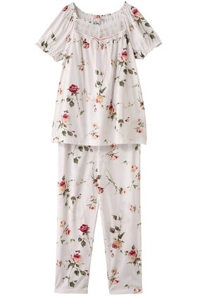 【イクコ/IKUKO】 SZ天竺花柄プリント フロントレースパジャマ人気、トレンドファッション・服の通販 founy(ファニー) ファッション Fashion レディースファッション Ladies' Fashion Online スリーブ Sleeve デコルテ Decolletage パジャマ Pajamas フロント Front プリント Print モダン Modern リラックス Relax レース Race エレガント 上品 Elegant |ID:prp329100004568716