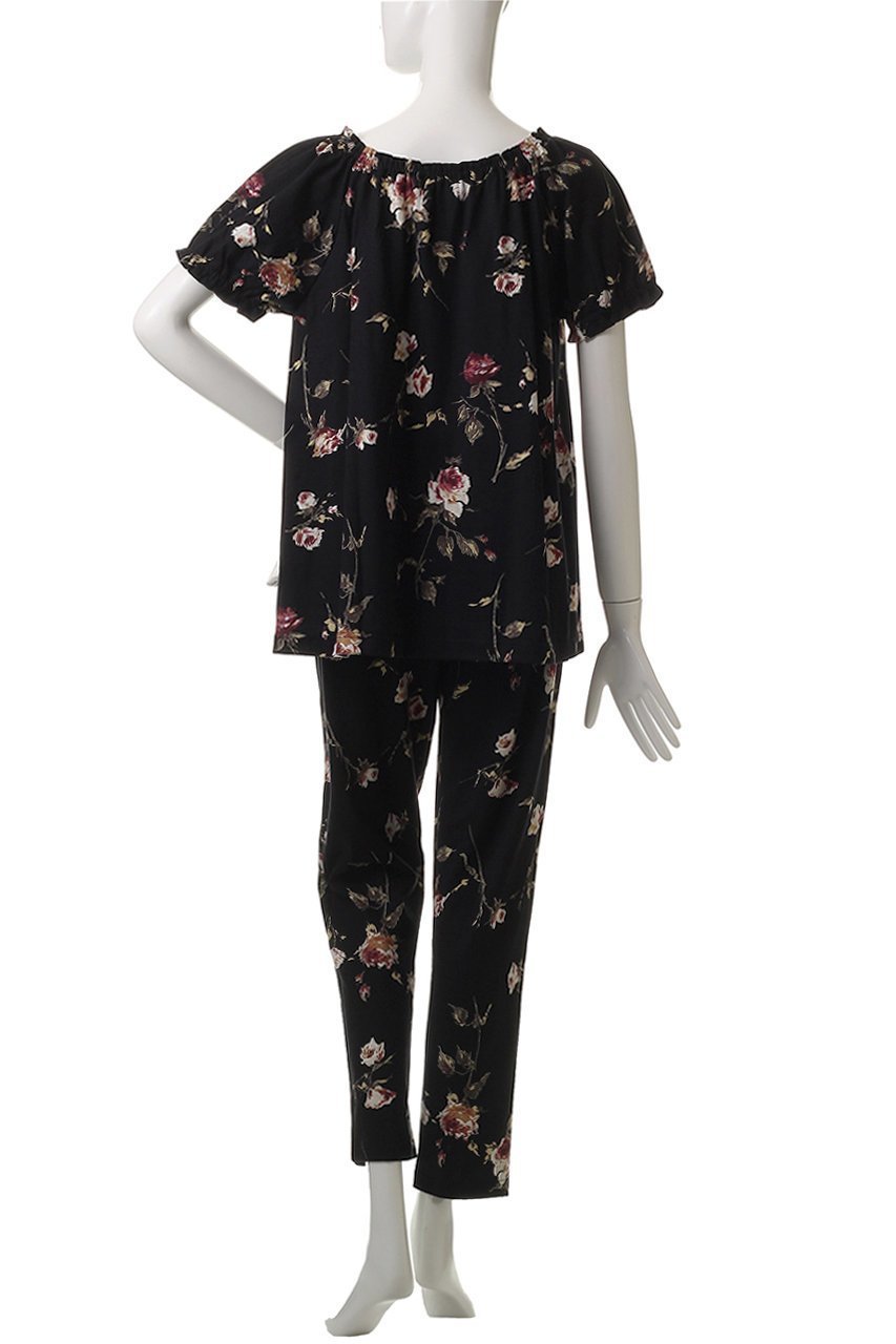 【イクコ/IKUKO】のSZ天竺花柄プリント フロントレースパジャマ 人気、トレンドファッション・服の通販 founy(ファニー) 　ファッション　Fashion　レディースファッション　WOMEN　スリーブ　Sleeve　デコルテ　Decolletage　パジャマ　Pajamas　フロント　Front　プリント　Print　モダン　Modern　リラックス　Relax　レース　Race　エレガント 上品　Elegant　NEW・新作・新着・新入荷　New Arrivals　other-4|ID: prp329100004568716 ipo3291000000032321942