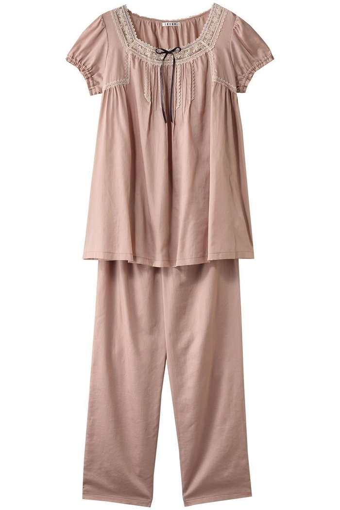 【イクコ/IKUKO / GOODS】のビンテージサテン ピンタックパジャマ インテリア・キッズ・メンズ・レディースファッション・服の通販 founy(ファニー) https://founy.com/ エレガント 上品 Elegant デコルテ Décolleté, Neckline パジャマ Pajamas, Sleepwear フェミニン Feminine, Girly リボン Ribbon, Bow |ID: prp329100004568717 ipo3291000000032833030