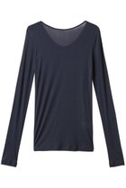 【ヒューエルミュージアム/hueLe Museum】の【hLM】シアーハイツイストフライス 人気、トレンドファッション・服の通販 founy(ファニー) ファッション Fashion レディースファッション Fashion for Women トップス・カットソー Cut & Sew Tops シャツ・ブラウス・オフィスカジュアル Elegant Blouses & Button-Ups ロングTシャツ・Tシャツ Longline T-Shirts & Tees カットソー・ベーシックTシャツ Cut-and-Sewn Tops / Stretch Tees & Basics インナー Innerwear キャミ Camisole, Cami Top ショート Short, Short Length スリーブ Sleeve, Long Sleeve / Short Sleeve thumbnail グレー|ID: prp329100004570007 ipo3291000000032861974