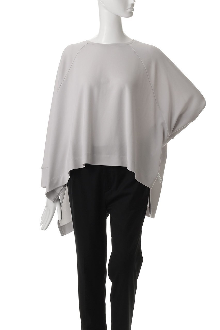 【ヒューエルミュージアム/hueLe Museum】の【hLM】トリアセダンボールジャージーオーバートップ 人気、トレンドファッション・服の通販 founy(ファニー) 　ファッション　Fashion　レディースファッション　Fashion for Women　トップス・カットソー　Cut & Sew Tops　シャツ・ブラウス・オフィスカジュアル　Elegant Blouses & Button-Ups　ロングTシャツ・Tシャツ　Longline T-Shirts & Tees　カットソー・ベーシックTシャツ　Cut-and-Sewn Tops / Stretch Tees & Basics　ショート　Short, Short Length　シンプル　Simple, Minimal　スリーブ　Sleeve, Long Sleeve / Short Sleeve　ドレープ　Drape, Draping Fabric　フォルム　Silhouette, Form　エレガント 上品　Elegant　other-2|ID: prp329100004570008 ipo3291000000035944801