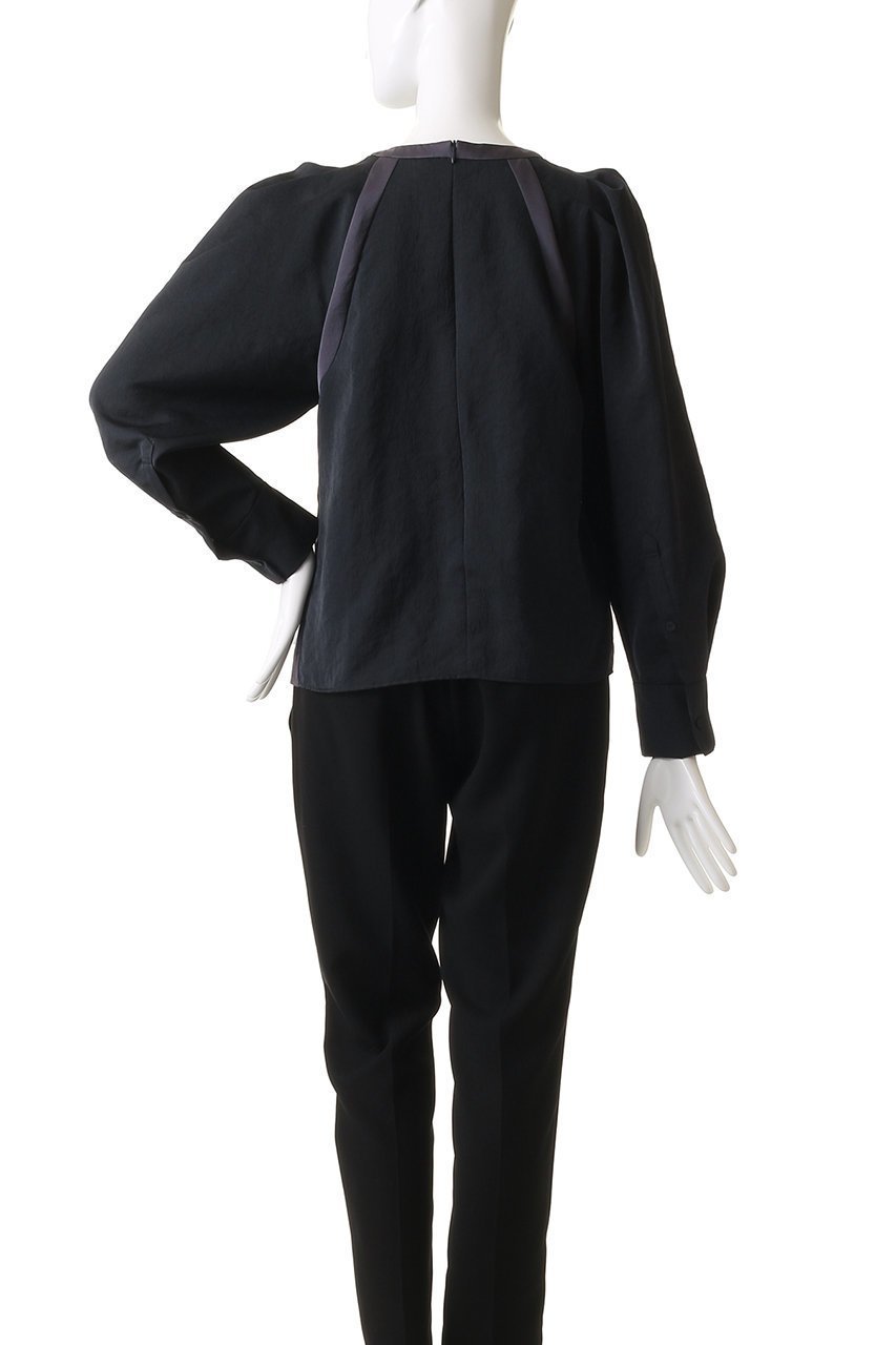【ヒューエルミュージアム/hueLe Museum】の【hLM】ヴィンテージサテンバイカラーブラウス 人気、トレンドファッション・服の通販 founy(ファニー) 　ファッション　Fashion　レディースファッション　Fashion for Women　トップス・カットソー　Cut & Sew Tops　シャツ・ブラウス・オフィスカジュアル　Elegant Blouses & Button-Ups　なめらか　Smooth, Silky Texture　カフス　Cuff Design　サテン　Satin, Glossy Fabric　スリーブ　Sleeve, Long Sleeve / Short Sleeve　ロング　Long, Long-Length　長袖　Long Sleeve, Full Sleeve　other-4|ID: prp329100004570009 ipo3291000000032848108