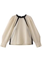 【ヒューエルミュージアム/hueLe Museum】の【hLM】ヴィンテージサテンバイカラーブラウス 人気、トレンドファッション・服の通販 founy(ファニー) ファッション Fashion レディースファッション Fashion for Women トップス・カットソー Cut & Sew Tops シャツ・ブラウス・オフィスカジュアル Elegant Blouses & Button-Ups なめらか Smooth, Silky Texture カフス Cuff Design サテン Satin, Glossy Fabric スリーブ Sleeve, Long Sleeve / Short Sleeve ロング Long, Long-Length 長袖 Long Sleeve, Full Sleeve |ID:prp329100004570009