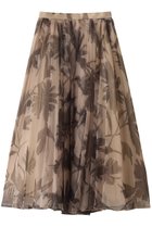 【エブール/ebure】のシックフラワーオーガンジー フレアスカート ベージュ|ID:prp329100004570012