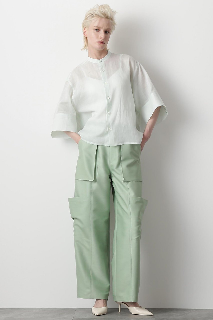【ヒューエルミュージアム/hueLe Museum】の【STUMBLY】Volume Sleeve Shirts 人気、トレンドファッション・服の通販 founy(ファニー) 　ファッション　Fashion　レディースファッション　Fashion for Women　トップス・カットソー　Cut & Sew Tops　シャツ・ブラウス・オフィスカジュアル　Elegant Blouses & Button-Ups　ボリューム袖・フリルスリーブブラウス　Voluminous & Ruffle Sleeves / Puffy Sleeve Tops　カフス　Cuff Design　コンパクト　Compact, Small Size　ショート　Short, Short Length　スリーブ　Sleeve, Long Sleeve / Short Sleeve　バランス　Balance, Style Balance　半袖　Short Sleeve, Half Sleeve　夏　Summer　other-3|ID: prp329100004570014 ipo3291000000032835438