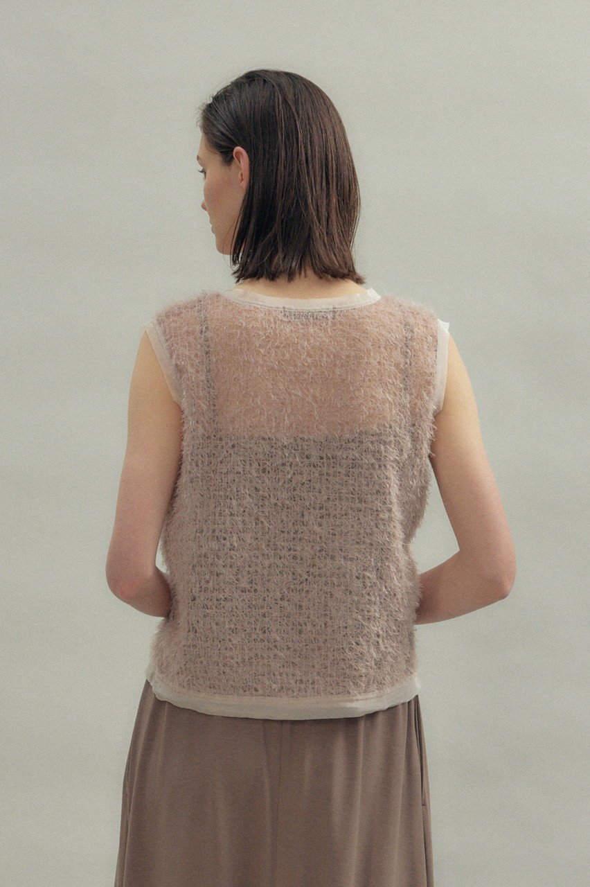 【フローレント/FLORENT】のフェザー チュール ノースリーブトップス 人気、トレンドファッション・服の通販 founy(ファニー) 　ファッション　Fashion　レディースファッション　Fashion for Women　トップス・カットソー　Cut & Sew Tops　キャミソール&ノースリーブ　Camisoles & Sleeveless Tops　シャツ・ブラウス・オフィスカジュアル　Elegant Blouses & Button-Ups　2025年　2025　2025-2026秋冬・A/W　Autumn/Winter 2025–26 AW25–26　チュール　Tulip, Tulip Motif　ノースリーブ　Sleeveless, No-Sleeve　フィット　Fit, Slim Fit　フェザー　Feather, Feather Detail　定番　Standard, Basic Item　A/W・秋冬　Autumn/Winter　other-8|ID: prp329100004570018 ipo3291000000032464838
