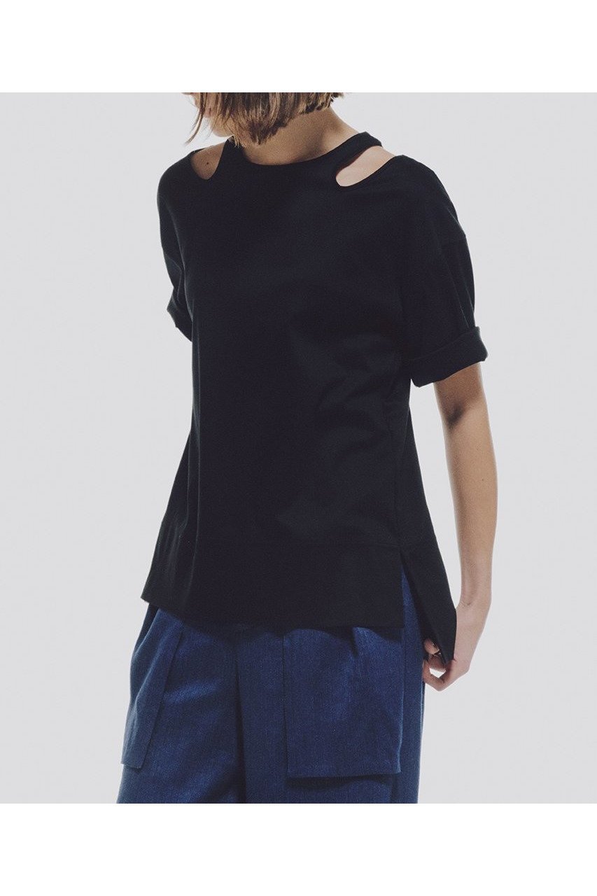 【ルームエイト/Room no.8】のSMOOTH コットン ネックオープントップス 人気、トレンドファッション・服の通販 founy(ファニー) 　ファッション　Fashion　レディースファッション　WOMEN　トップス・カットソー　Tops/Tshirt　シャツ/ブラウス　Shirts/Blouses　ロング / Tシャツ　T-Shirts　カットソー　Cut and Sewn　なめらか　Smooth　インナー　Inner　カッティング　Cutting　ショート　Short　ジャケット　Jacket　スリーブ　Sleeve　NEW・新作・新着・新入荷　New Arrivals　other-7|ID: prp329100004570022 ipo3291000000032334453