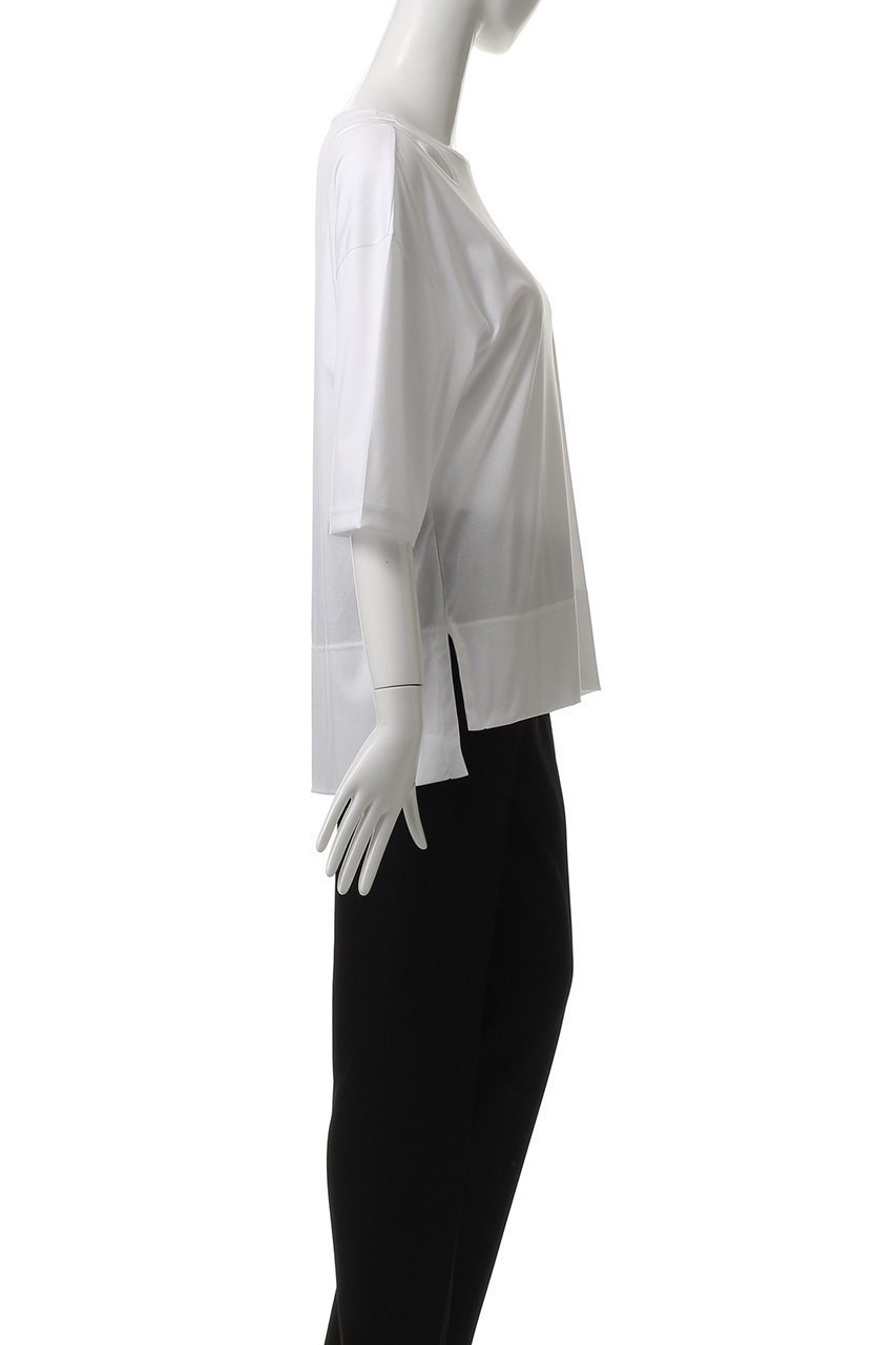 【ルームエイト/Room no.8】のSMOOTH コットン ネックオープントップス 人気、トレンドファッション・服の通販 founy(ファニー) 　ファッション　Fashion　レディースファッション　Fashion for Women　トップス・カットソー　Cut & Sew Tops　シャツ・ブラウス・オフィスカジュアル　Elegant Blouses & Button-Ups　ロングTシャツ・Tシャツ　Longline T-Shirts & Tees　カットソー・ベーシックTシャツ　Cut-and-Sewn Tops / Stretch Tees & Basics　なめらか　Smooth, Silky Texture　インナー　Innerwear　カッティング　Cutting Detail　ショート　Short, Short Length　ジャケット　Jacket, Outerwear　スリーブ　Sleeve, Long Sleeve / Short Sleeve　other-3|ID: prp329100004570022 ipo3291000000036082957