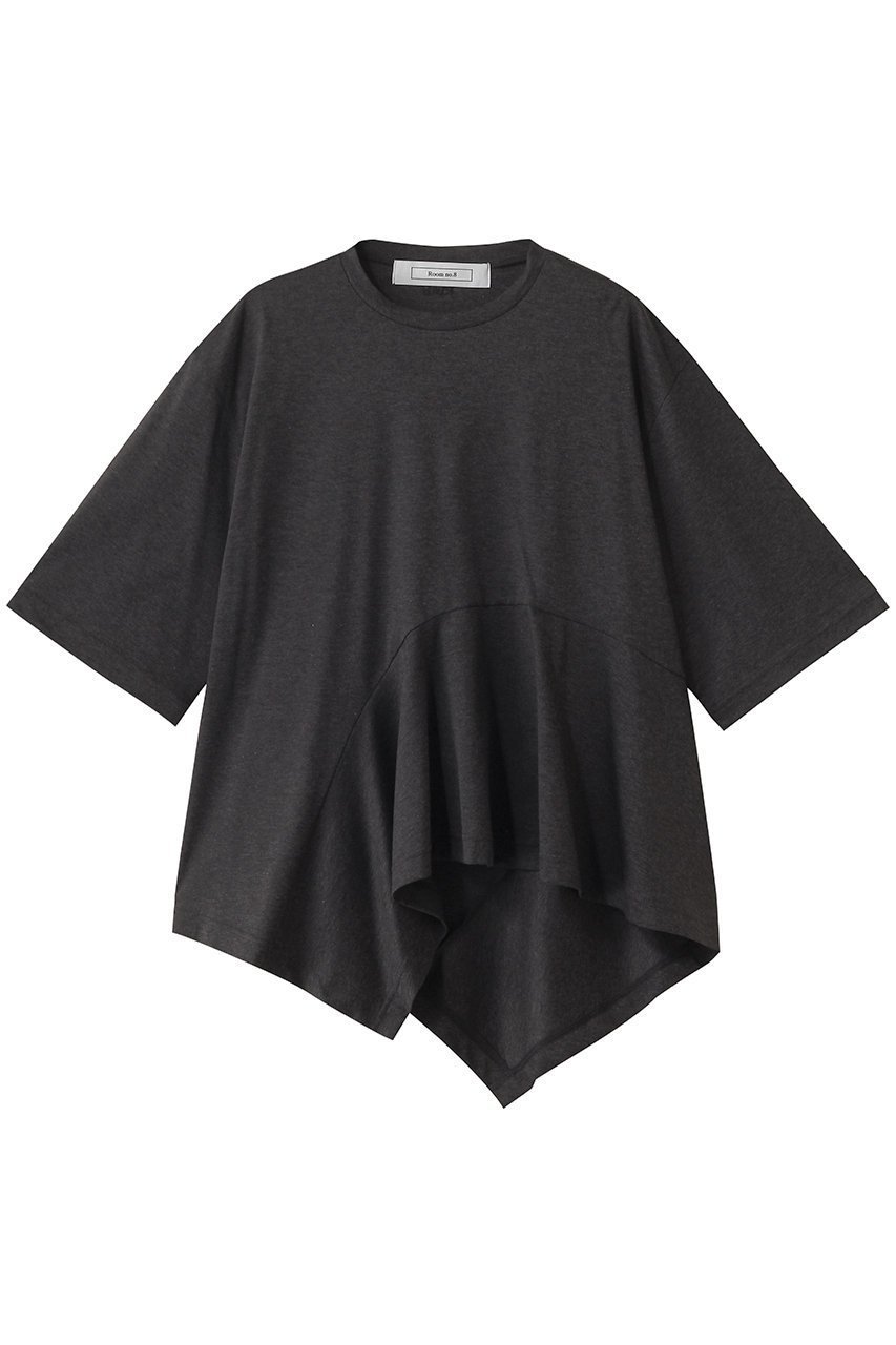 【ルームエイト/Room no.8】のSMOOTH コットンドレープトップス インテリア・キッズ・メンズ・レディースファッション・服の通販 founy(ファニー) 　ファッション　Fashion　レディースファッション　WOMEN　トップス・カットソー　Tops/Tshirt　シャツ/ブラウス　Shirts/Blouses　ロング / Tシャツ　T-Shirts　カットソー　Cut and Sewn　ショート　Short　スリーブ　Sleeve　ドレープ　Drape　フロント　Front　リラックス　Relax　夏　Summer　NEW・新作・新着・新入荷　New Arrivals　チャコールグレー|ID: prp329100004570023 ipo3291000000032334457