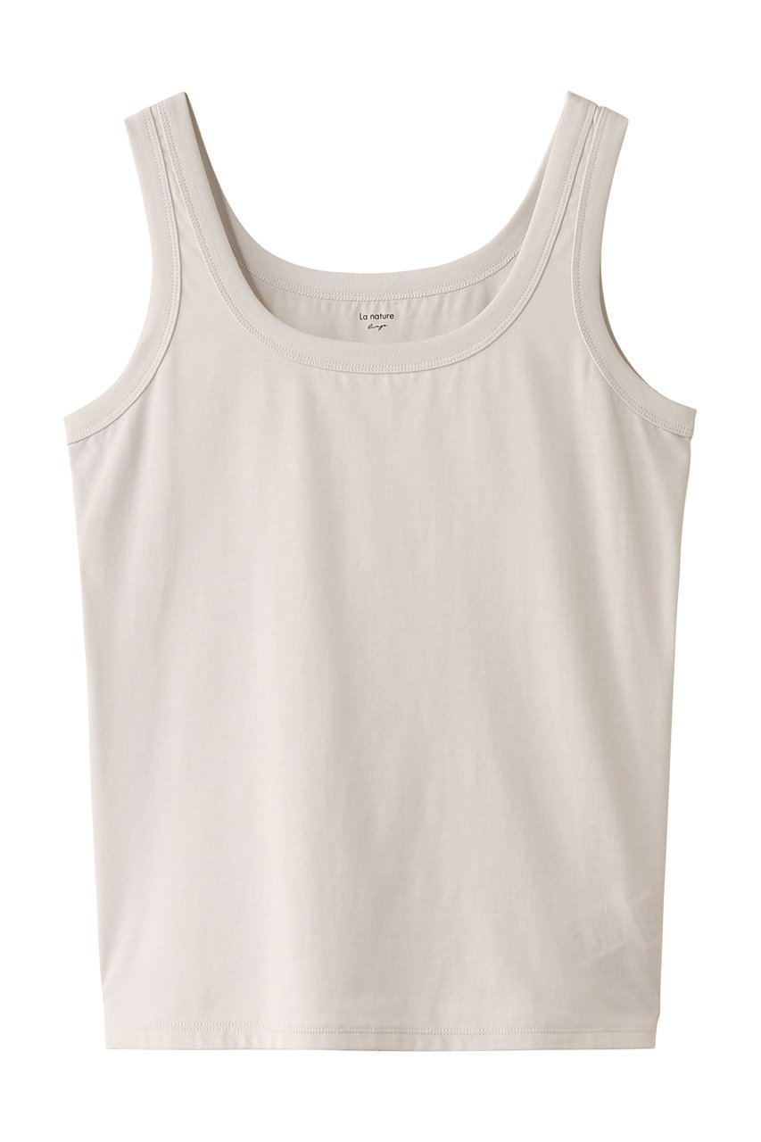 【ガリャルダガランテ/GALLARDAGALANTE】の【La nature linge】スクエアタンク インテリア・キッズ・メンズ・レディースファッション・服の通販 founy(ファニー) 　ファッション　Fashion　レディースファッション　WOMEN　トップス・カットソー　Tops/Tshirt　キャミソール / ノースリーブ　No Sleeves　シャツ/ブラウス　Shirts/Blouses　ロング / Tシャツ　T-Shirts　カットソー　Cut and Sewn　キャミソール　Camisole　ショルダー　Shoulder　スクエア　Square　タンク　Tank　デコルテ　Decolletage　バランス　Balance　ベーシック　Basic　ロング　Long　NEW・新作・新着・新入荷　New Arrivals　グレージュ|ID: prp329100004570026 ipo3291000000032334482