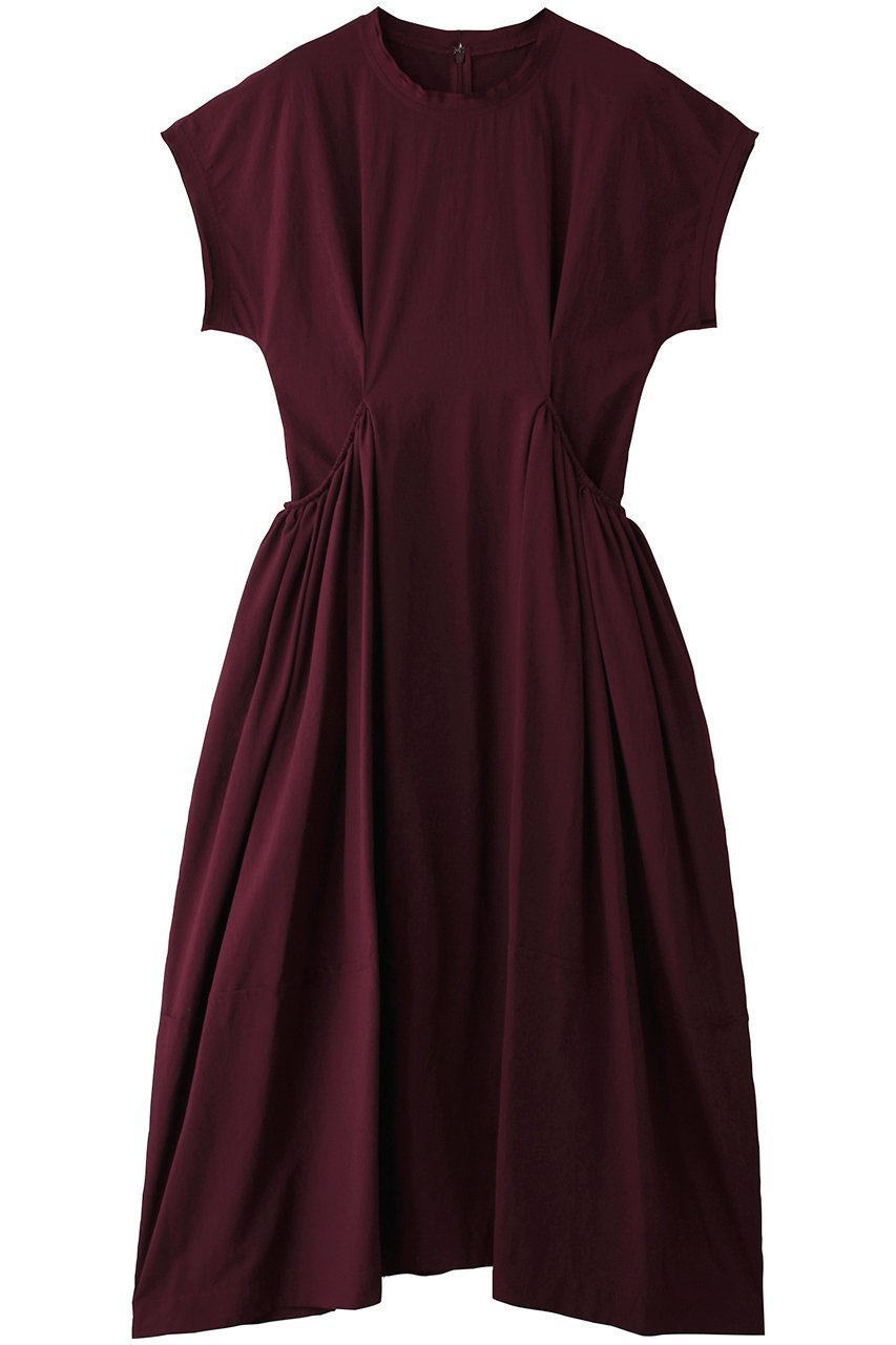 【ランバン オン ブルー/LANVIN en Bleu】のナイロンタスランギャザーワンピース インテリア・キッズ・メンズ・レディースファッション・服の通販 founy(ファニー) ファッション Fashion レディースファッション Fashion for Women ワンピース Dresses チュニック Tunic Tops & Dresses ギャザー Gathered, Ruffled チュニック Tunic, Long Top ロング Long, Long-Length 軽量 Lightweight, Ultra Light ボルドー|ID: prp329100004570030 ipo3291000000035450852