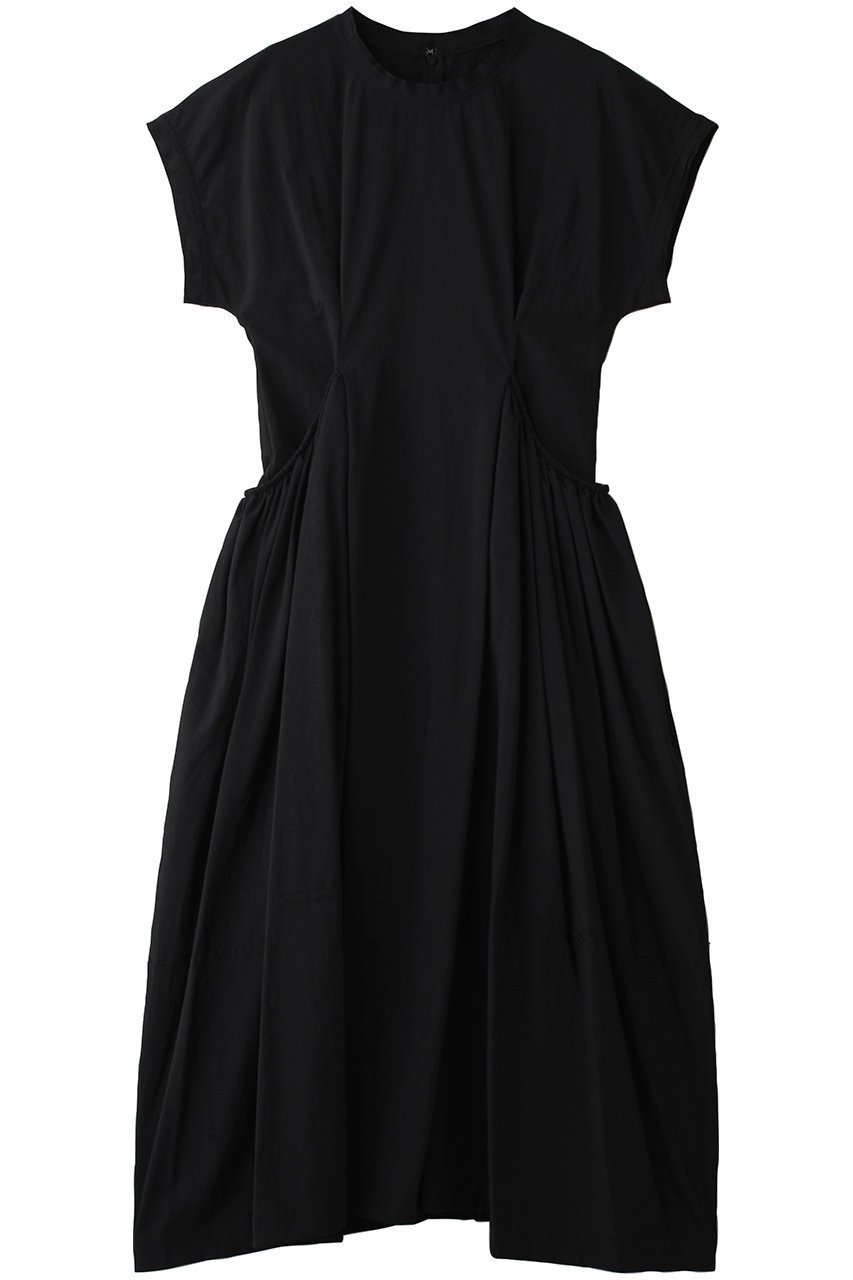 【ランバン オン ブルー/LANVIN en Bleu】のナイロンタスランギャザーワンピース インテリア・キッズ・メンズ・レディースファッション・服の通販 founy(ファニー) ファッション Fashion レディースファッション Fashion for Women ワンピース Dresses チュニック Tunic Tops & Dresses ギャザー Gathered, Ruffled チュニック Tunic, Long Top ロング Long, Long-Length 軽量 Lightweight, Ultra Light ブラック|ID: prp329100004570030 ipo3291000000035450854