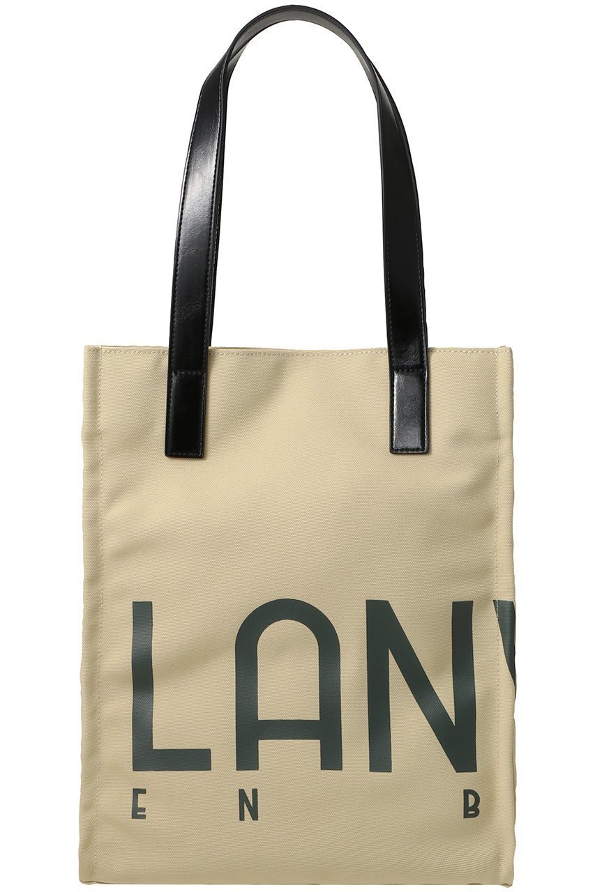 【ランバン オン ブルー/LANVIN en Bleu】のロゴポリエステルキャンバストートバッグ インテリア・キッズ・メンズ・レディースファッション・服の通販 founy(ファニー) 　ファッション　Fashion　レディースファッション　Fashion for Women　バッグ　Bags　フェイクレザー　Faux Leather, PU Leather　プリント　Print, Printed Pattern　ポケット　Pocket, Pocket Detail　エレガント 上品　Elegant　旅行　Travel　イエロー|ID: prp329100004570032 ipo3291000000035102516