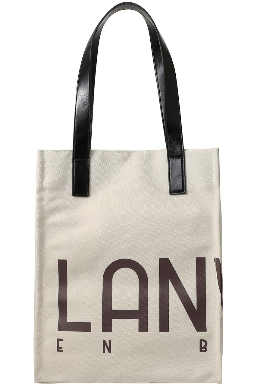 【ランバン オン ブルー/LANVIN en Bleu】のロゴポリエステルキャンバストートバッグ インテリア・キッズ・メンズ・レディースファッション・服の通販 founy(ファニー) 　ファッション　Fashion　レディースファッション　Fashion for Women　バッグ　Bags　フェイクレザー　Faux Leather, PU Leather　プリント　Print, Printed Pattern　ポケット　Pocket, Pocket Detail　エレガント 上品　Elegant　旅行　Travel　オフ|ID: prp329100004570032 ipo3291000000035102519