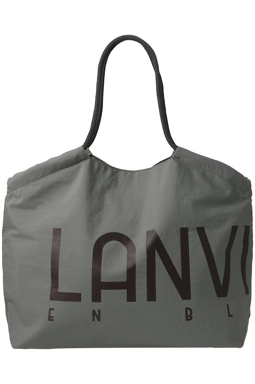 【ランバン オン ブルー/LANVIN en Bleu】のロゴドロストトートバッグ インテリア・キッズ・メンズ・レディースファッション・服の通販 founy(ファニー) 　ファッション　Fashion　レディースファッション　WOMEN　バッグ　Bag　ポケット　Pocket　NEW・新作・新着・新入荷　New Arrivals　グレー|ID: prp329100004570033 ipo3291000000032334541