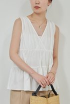 【ガリャルダガランテ/GALLARDAGALANTE】のティアードスリーブレスブラウス 人気、トレンドファッション・服の通販 founy(ファニー) ファッション Fashion レディースファッション WOMEN トップス・カットソー Tops/Tshirt キャミソール / ノースリーブ No Sleeves シャツ/ブラウス Shirts/Blouses おすすめ Recommend カーゴパンツ Cargo Pants コンパクト Compact タイトスカート Tight Skirt ノースリーブ No Sleeve NEW・新作・新着・新入荷 New Arrivals thumbnail ホワイト|ID: prp329100004570034 ipo3291000000032334549