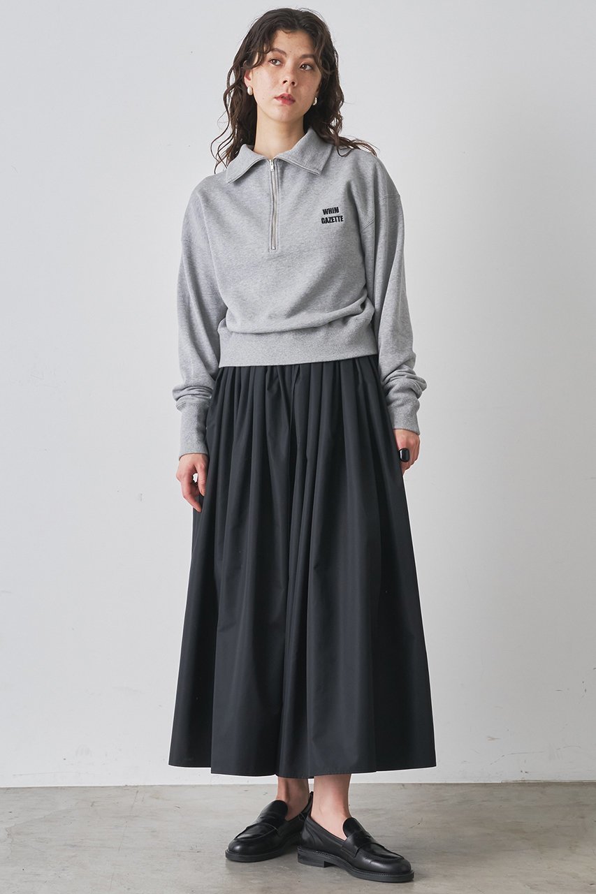 【ウィムガゼット/Whim Gazette】のドッキングワンピース 人気、トレンドファッション・服の通販 founy(ファニー) 　ファッション　Fashion　レディースファッション　Fashion for Women　ワンピース　Dresses　チュニック　Tunic Tops & Dresses　ギャザー　Gathered, Ruffled　ジップアップ　Zip-Up, Full Zip　タフタ　Taffeta, Structured Fabric　タンク　Tank Top, Sleeveless Top　チュニック　Tunic, Long Top　ドッキング　Docking, Mixed Material　ロング　Long, Long-Length　再入荷　Restock / Back in Stock　おすすめ　Recommended / Our Picks　other-5|ID: prp329100004570057 ipo3291000000032793547