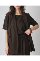 【ウィムガゼット/Whim Gazette】のオックスダブルハーフスリーブジャケット 人気、トレンドファッション・服の通販 founy(ファニー) ファッション Fashion レディースファッション WOMEN アウター Coat Outerwear ジャケット Jackets おすすめ Recommend カーディガン Cardigan ジャケット Jacket セットアップ Set Up ダブル Double エレガント 上品 Elegant 半袖 Short Sleeve 夏 Summer NEW・新作・新着・新入荷 New Arrivals |ID:prp329100004570061