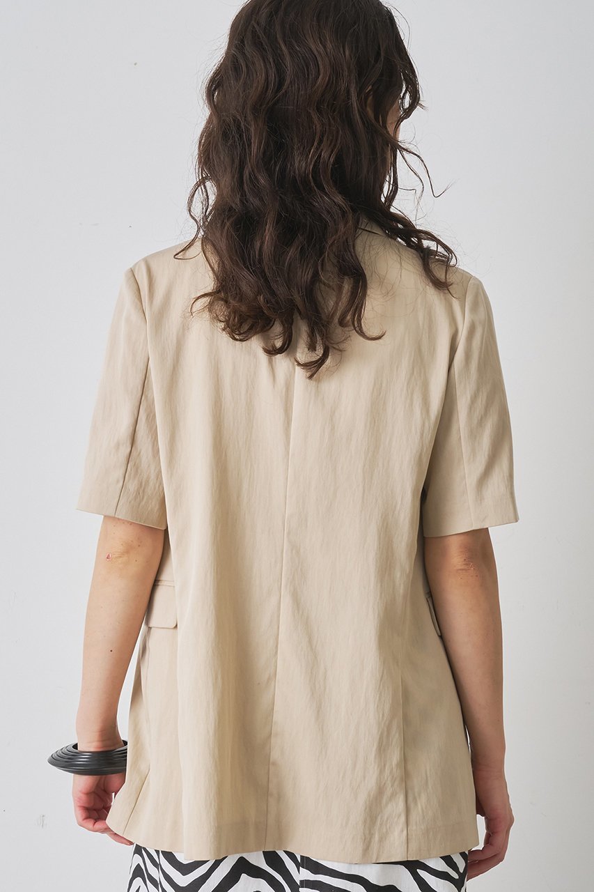 【ウィムガゼット/Whim Gazette】のオックスダブルハーフスリーブジャケット 人気、トレンドファッション・服の通販 founy(ファニー) 　ファッション　Fashion　レディースファッション　WOMEN　アウター　Coat Outerwear　ジャケット　Jackets　おすすめ　Recommend　カーディガン　Cardigan　ジャケット　Jacket　セットアップ　Set Up　ダブル　Double　エレガント 上品　Elegant　半袖　Short Sleeve　夏　Summer　NEW・新作・新着・新入荷　New Arrivals　other-4|ID: prp329100004570061 ipo3291000000032334761