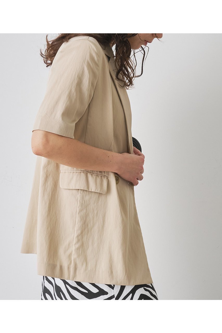 【ウィムガゼット/Whim Gazette】のオックスダブルハーフスリーブジャケット 人気、トレンドファッション・服の通販 founy(ファニー) 　ファッション　Fashion　レディースファッション　WOMEN　アウター　Coat Outerwear　ジャケット　Jackets　おすすめ　Recommend　カーディガン　Cardigan　ジャケット　Jacket　セットアップ　Set Up　ダブル　Double　エレガント 上品　Elegant　半袖　Short Sleeve　夏　Summer　NEW・新作・新着・新入荷　New Arrivals　other-5|ID: prp329100004570061 ipo3291000000032334762