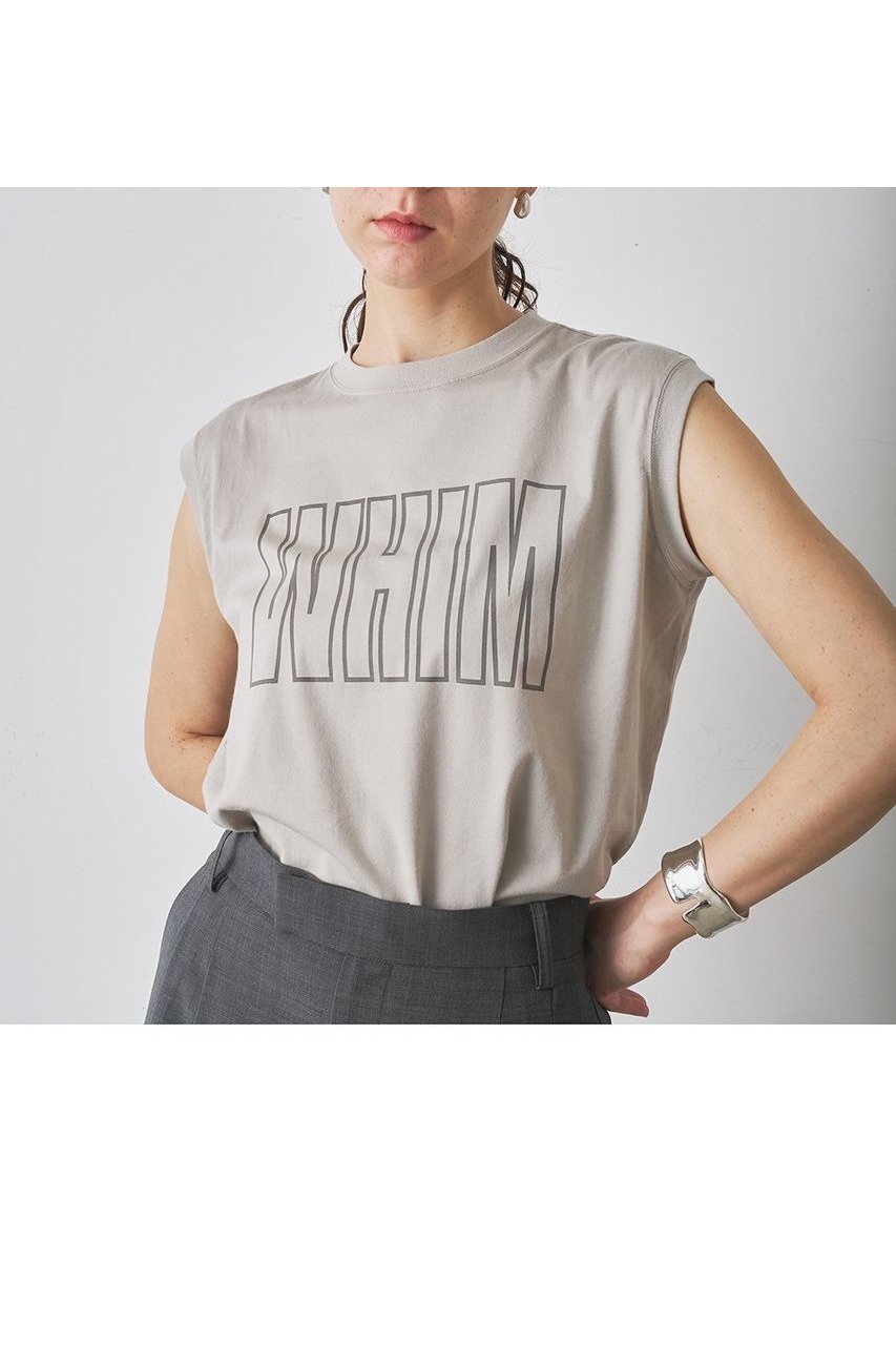 【ウィムガゼット/Whim Gazette】のノースリーブロゴTシャツ インテリア・キッズ・メンズ・レディースファッション・服の通販 founy(ファニー) 　ファッション　Fashion　レディースファッション　WOMEN　トップス・カットソー　Tops/Tshirt　キャミソール / ノースリーブ　No Sleeves　シャツ/ブラウス　Shirts/Blouses　ロング / Tシャツ　T-Shirts　カットソー　Cut and Sewn　キャミソール　Camisole　コンパクト　Compact　タンク　Tank　ノースリーブ　No Sleeve　バランス　Balance　ベビー　Baby　ベーシック　Basic　NEW・新作・新着・新入荷　New Arrivals　ライトグレー|ID: prp329100004570062 ipo3291000000032334766