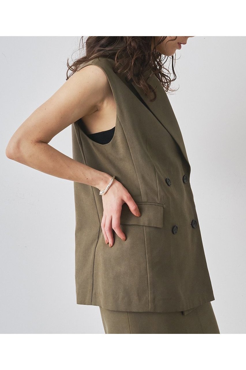 【ウィムガゼット/Whim Gazette】のダックダブルジレ 人気、トレンドファッション・服の通販 founy(ファニー) 　ファッション　Fashion　レディースファッション　WOMEN　アウター　Coat Outerwear　ジャケット　Jackets　おすすめ　Recommend　ジャケット　Jacket　セットアップ　Set Up　バランス　Balance　ベスト　Vest　ボトム　Bottom　モダン　Modern　ワーク　Work　ヴィンテージ　Vintage　NEW・新作・新着・新入荷　New Arrivals　other-5|ID: prp329100004570064 ipo3291000000032334787