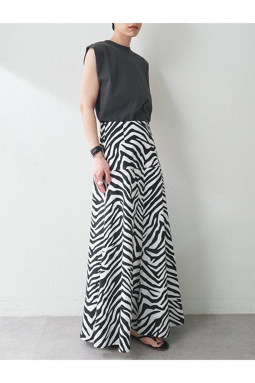 【ウィムガゼット/Whim Gazette】のゼブラ柄フレアスカート 人気、トレンドファッション・服の通販 founy(ファニー) 　ファッション　Fashion　レディースファッション　WOMEN　スカート　Skirt　Aライン/フレアスカート　Flared A-Line Skirts　ロングスカート　Long Skirt　シンプル　Simple　フレア　Flare　プリント　Print　モダン　Modern　リネン　Linen　ロング　Long　NEW・新作・新着・新入荷　New Arrivals　other-5|ID: prp329100004570068 ipo3291000000032334827