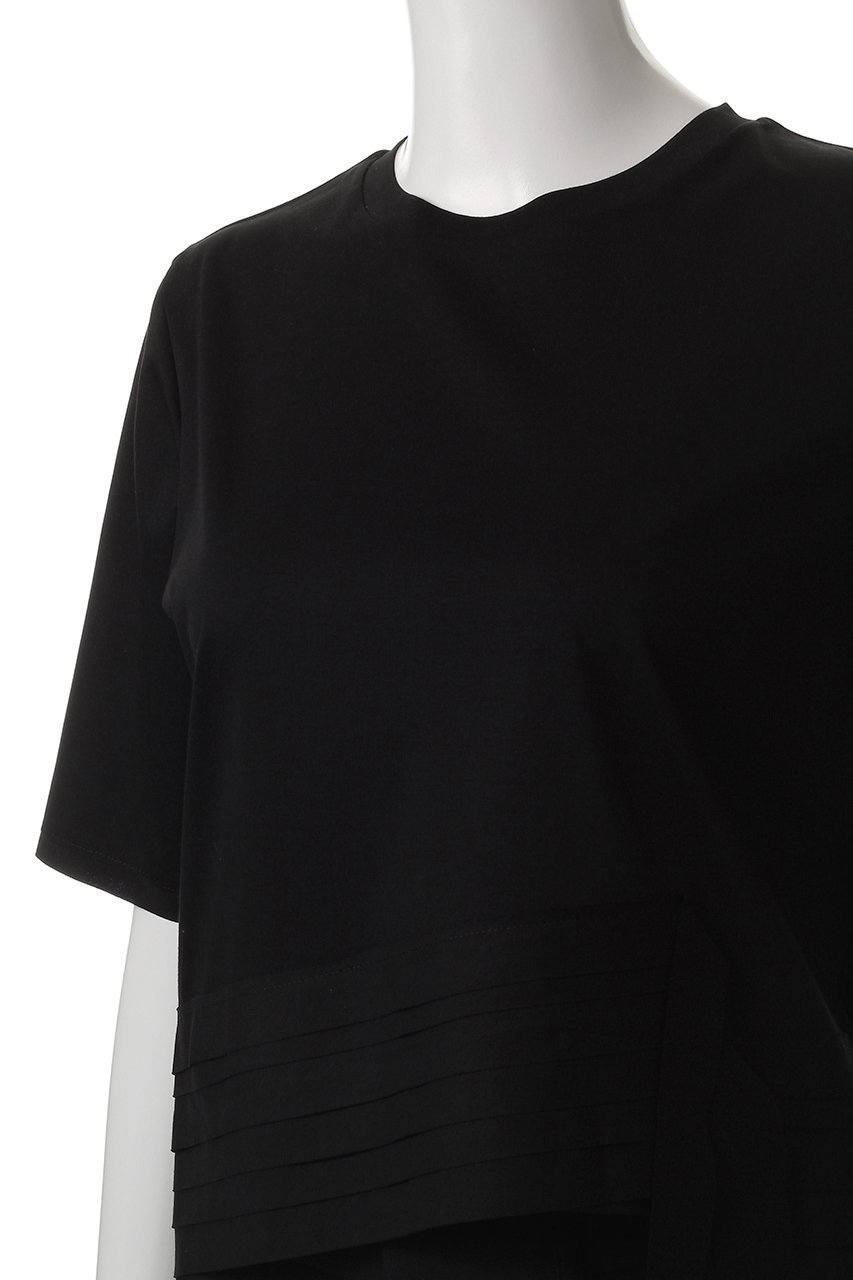 【ランバン オン ブルー/LANVIN en Bleu】のアシンメトリーテープフリルカットソー 人気、トレンドファッション・服の通販 founy(ファニー) 　ファッション　Fashion　レディースファッション　WOMEN　トップス・カットソー　Tops/Tshirt　シャツ/ブラウス　Shirts/Blouses　ロング / Tシャツ　T-Shirts　カットソー　Cut and Sewn　カットソー　Cut And Sew　ショート　Short　シンプル　Simple　スリーブ　Sleeve　フリル　Frills　ボトム　Bottom　NEW・新作・新着・新入荷　New Arrivals　other-5|ID: prp329100004570070 ipo3291000000032334842