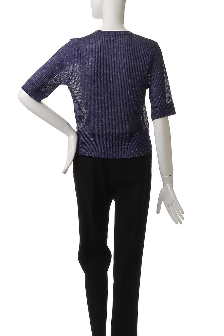 【ランバン オン ブルー/LANVIN en Bleu】のプリーツハーフスリーブニット 人気、トレンドファッション・服の通販 founy(ファニー) 　ファッション　Fashion　レディースファッション　WOMEN　トップス・カットソー　Tops/Tshirt　ニット　Knit Tops　プルオーバー　Pullover　バランス　Balance　プリーツ　Pleats　今季　This Season　NEW・新作・新着・新入荷　New Arrivals　other-4|ID: prp329100004570074 ipo3291000000032334864