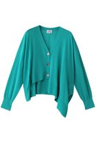 【ランバン オン ブルー/LANVIN en Bleu】のアシンメトリーヘムカーディガン グリーン|ID: prp329100004570076 ipo3291000000035560120