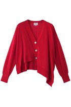 【ランバン オン ブルー/LANVIN en Bleu】のアシンメトリーヘムカーディガン レッド|ID: prp329100004570076 ipo3291000000035560122