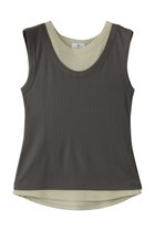 【ランバン オン ブルー/LANVIN en Bleu】のレイヤードタンクトップ チャコールグレー|ID: prp329100004570078 ipo3291000000036082904